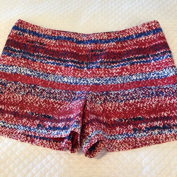 Tory Burch Pants - Tory Burch Silk Shorts Red White Blue Sz 6